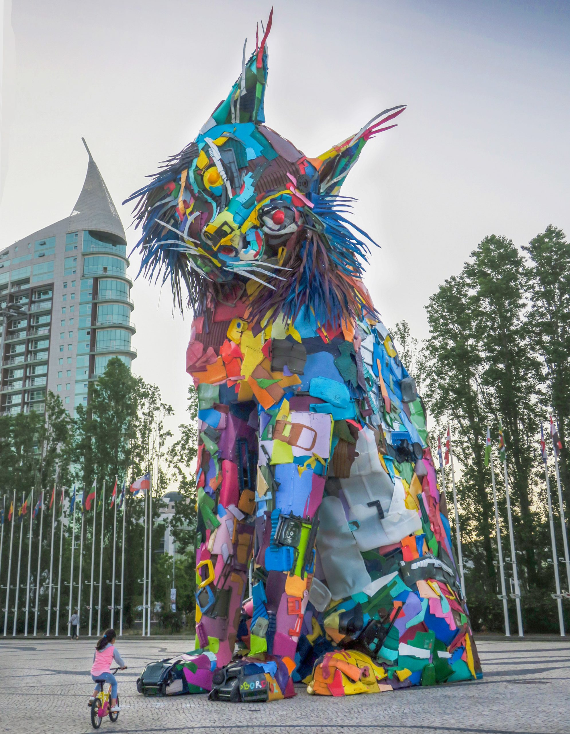 Lince Ibérico Série: Big Trash Animals Sub-série: Plastic Localização: Lisboa, Portugal Ano: 2019 Créditos imagem: Bordalo II